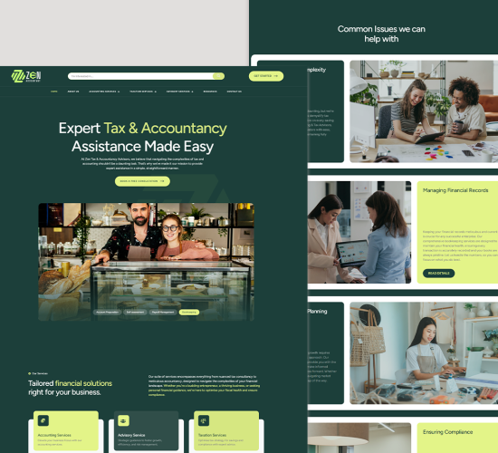 Branding and Website design for Zen Accountant in Birmingham | Website Design by Foxstern Marketing