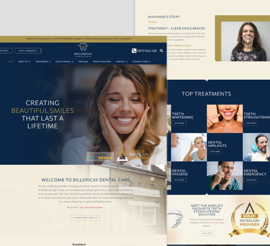 Branding and Website design for Billericay Dental in Essex | Website Design by Foxstern Marketing