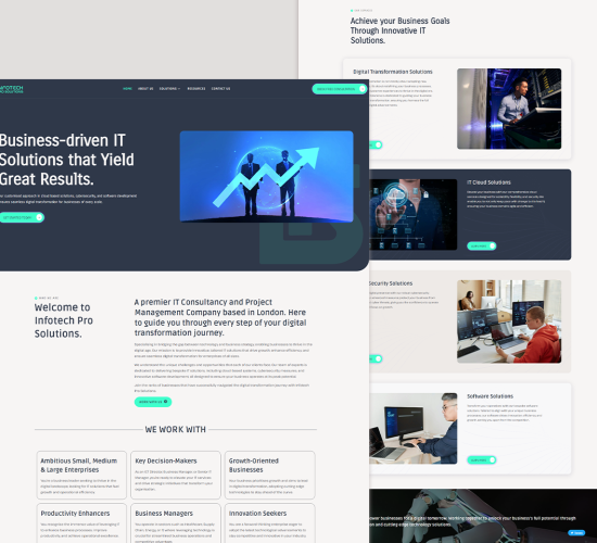 Branding and Website design for Infotech IT Company in London | Website Design by Foxstern Marketing