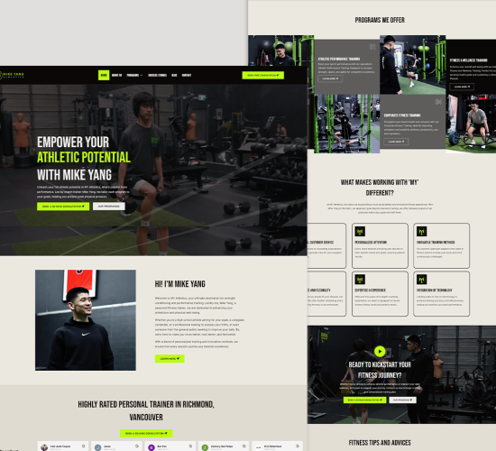 Branding and Website design for Mike Yang Fitness in Canada | Website Design by Foxstern Marketing