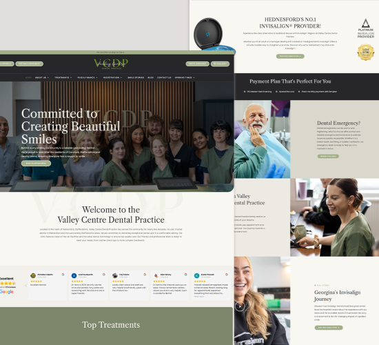 Branding and Website design for The Valley Dental Centre in Birmingham | Website Design by Foxstern Marketing